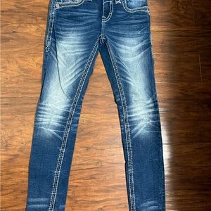 Rock Revival Blue Distressed Jeans
